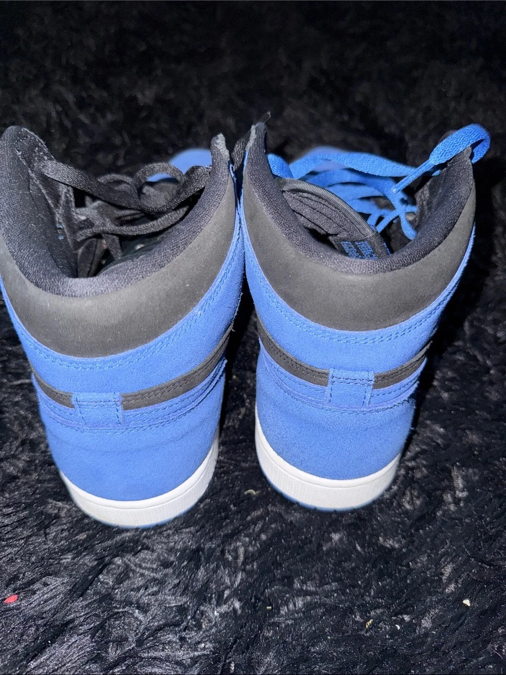 Men's High-Top Sneakers in Black and Blue